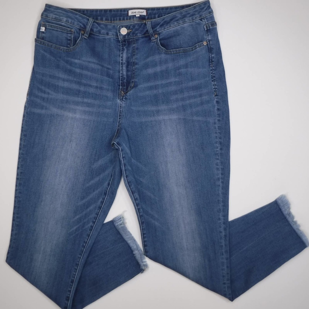 DEAR JOHN DENIM‎ Size 32 High Rise Ankle Jeans Frayed Hems